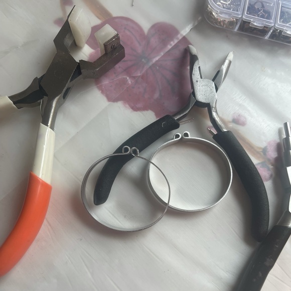 Rhinestone Hoop Earrings - Picture 6 of 12